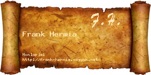 Frank Hermia névjegykártya